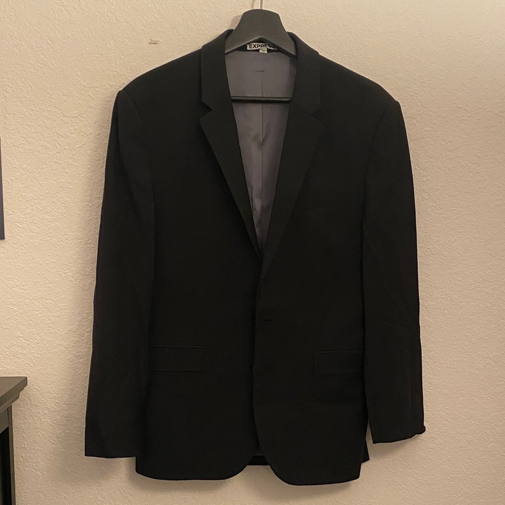 Men's Black Single-Breasted Blazer